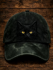 Unisex Cute cat printed Hat
