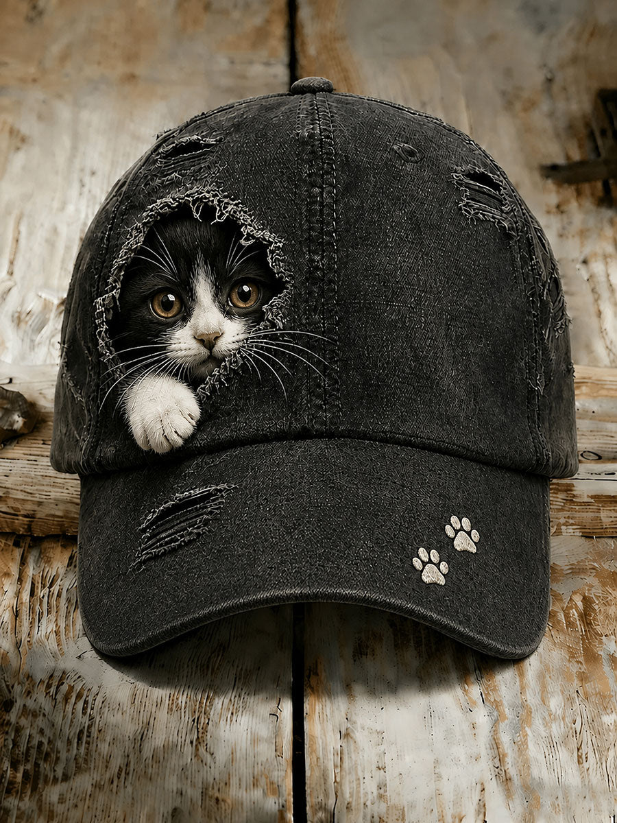 Cat Art Print Casual Unisex Hat