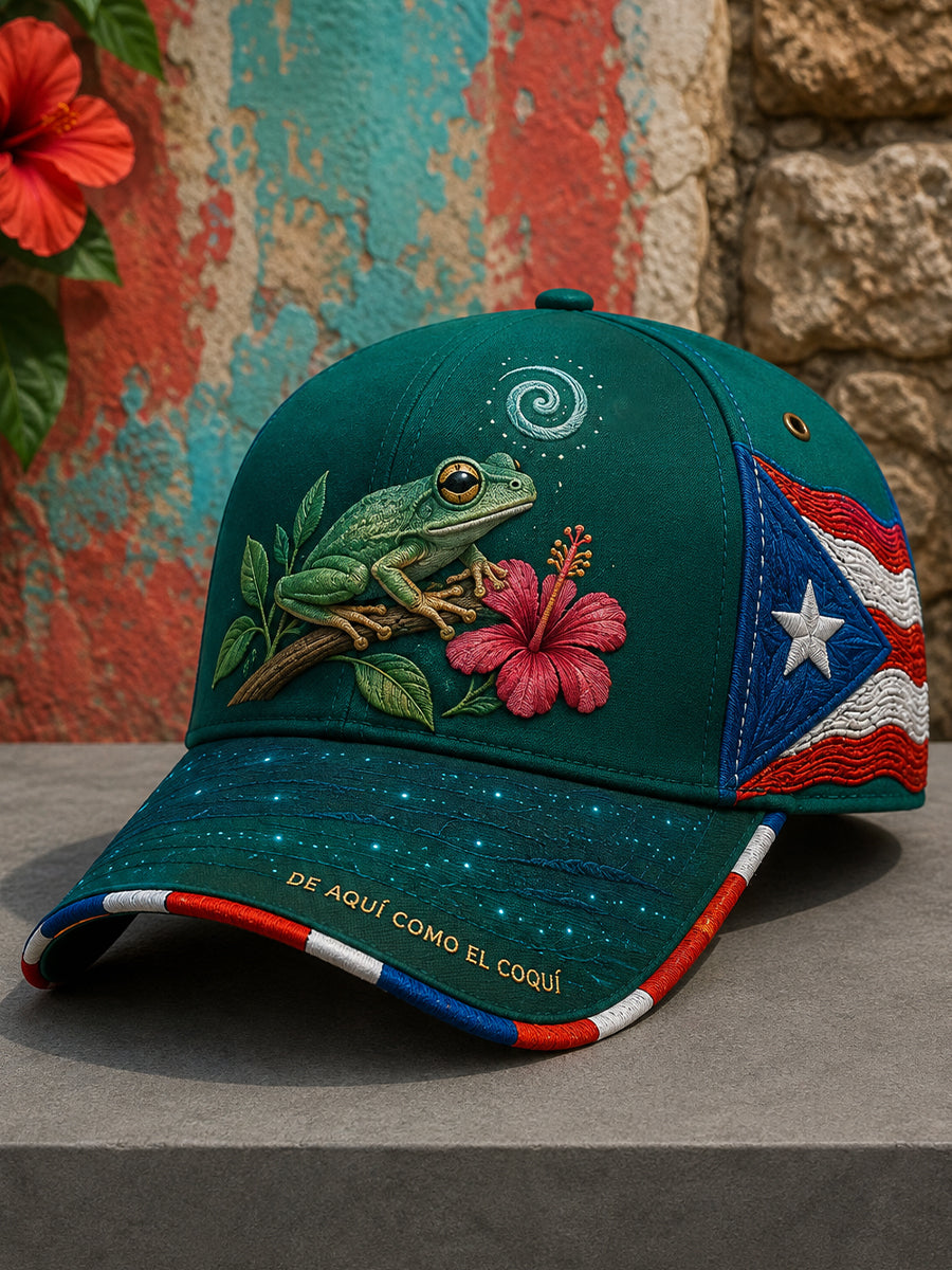 Unisex Puerto Rico Boricua Floral Art Printed Hat