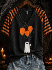 Women's Halloween-themed pattern design casual short-sleeved T-shirt