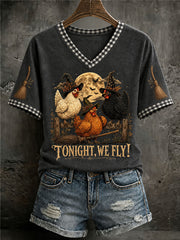 Women's "Tonight, We Fly" Halloween Fun T-shirt