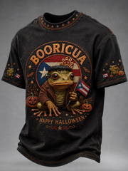 Men's Halloween in Puerto Rico BOORICUA Printed short sleeves t-shirt