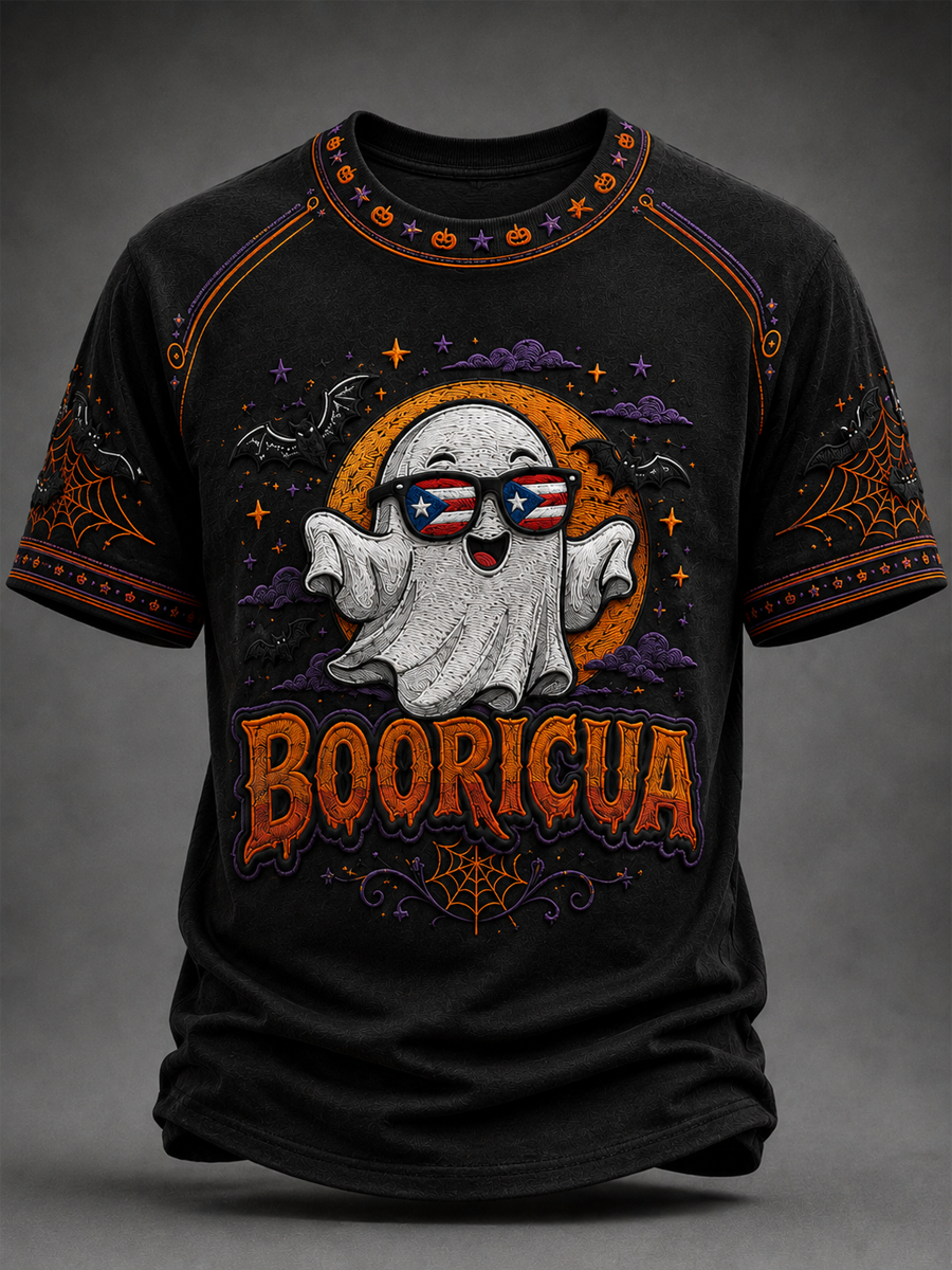 Men's Halloween in Puerto Rico BOORICUA Printed short sleeves t-shirt