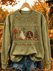 Women's I'm Ready For The 'ber Months Print Cozy Sweatshirt