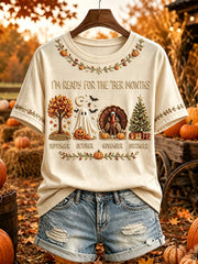 Women's I'm Ready For The 'ber Months Print Short-sleeved T-shirt
