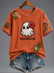 Women's Halloween in Puerto Rico Printed short-sleeved T-shirt
