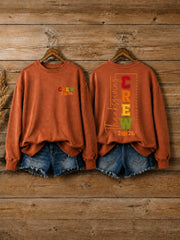 Women's Happy Thanksgiving Crew Printed Sweatshirt