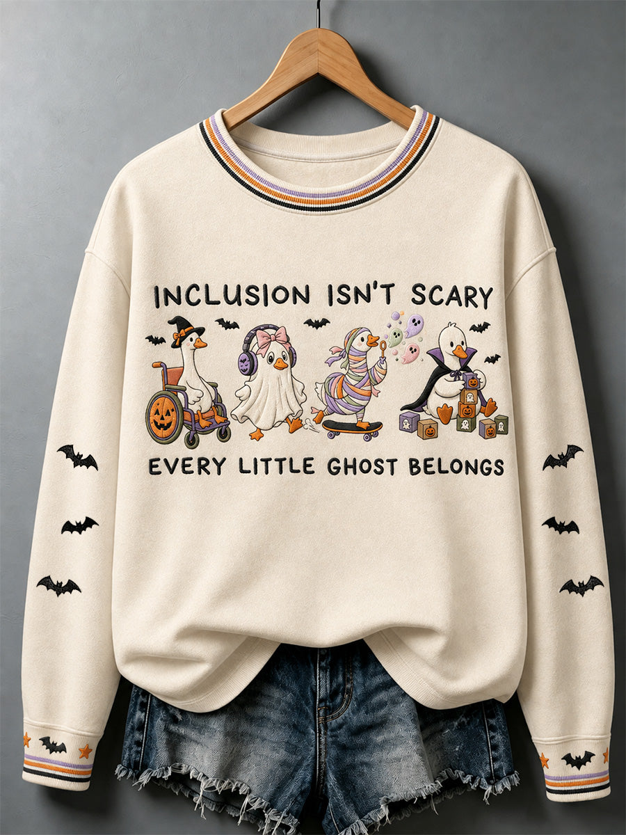 Women's Inclusion Isn't Scary Print Sweatshirt