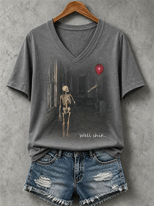 Women's Well Shit Skull T-shirt