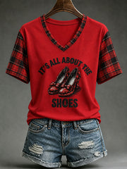 Women's It's All About The Shoes Print Short-sleeved T-shirt