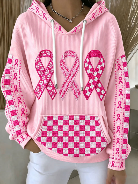 Women's Breast Cancer Awareness Pink Ribbon Hoodie