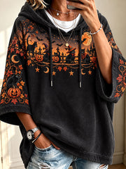 Women's Halloween Witch Cat Hoodie