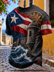 Men's Puerto Rico Boricua Art Printed T-shirt