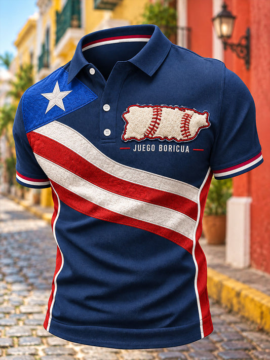 Men's Puerto Rico Boricua Art Printed Casual Tops