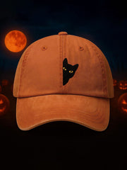 Unisex Black Cat Pattern Hat