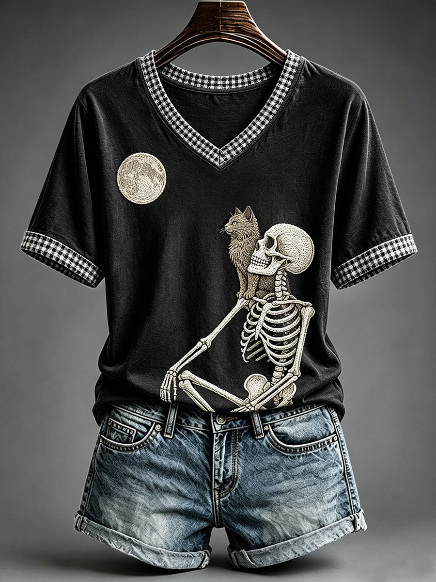 Women's Funny Skeleton T-Shirt