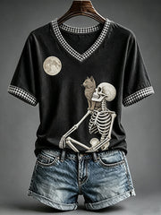 Women's Funny Skeleton T-Shirt