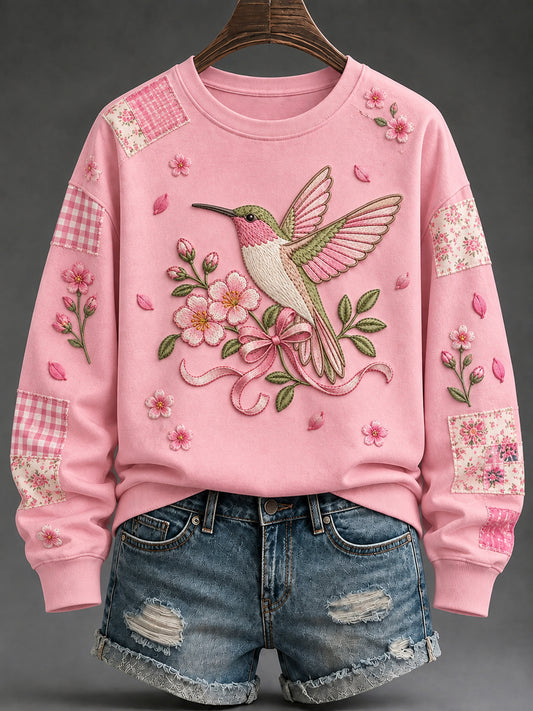 Women's Breast Cancer Print Sweatshirt