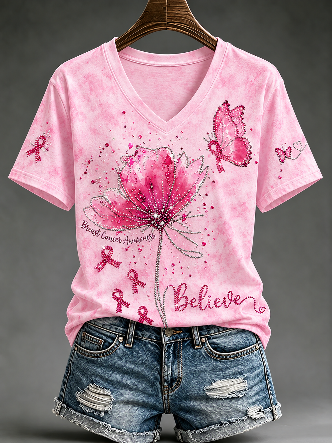 Women's Breast Cancer Short-sleeved T-shirt