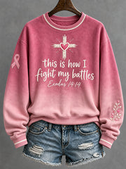 Women's Breast Cancer Awareness Art Printed Sweatshirt