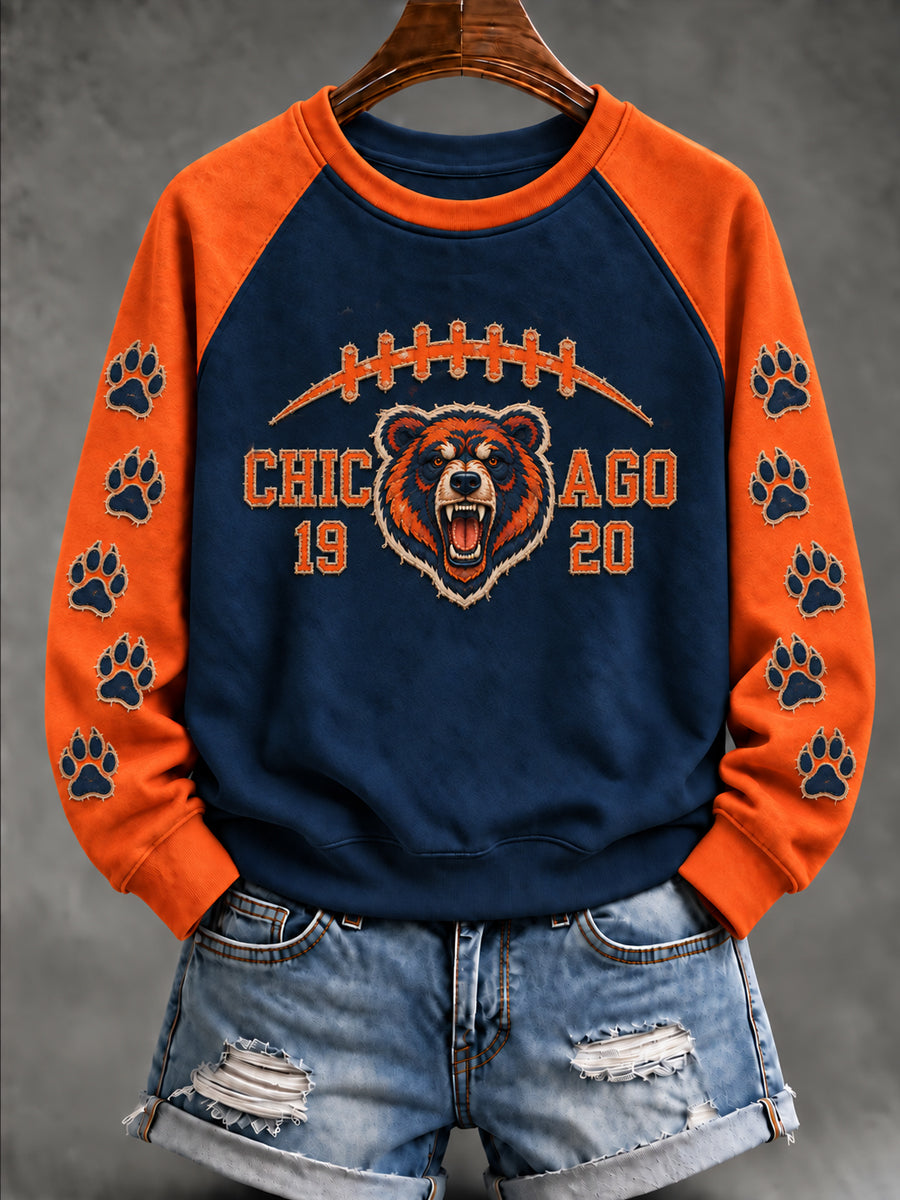 Women's Football Gameday Gift For Football Fans Print Sweatshirt