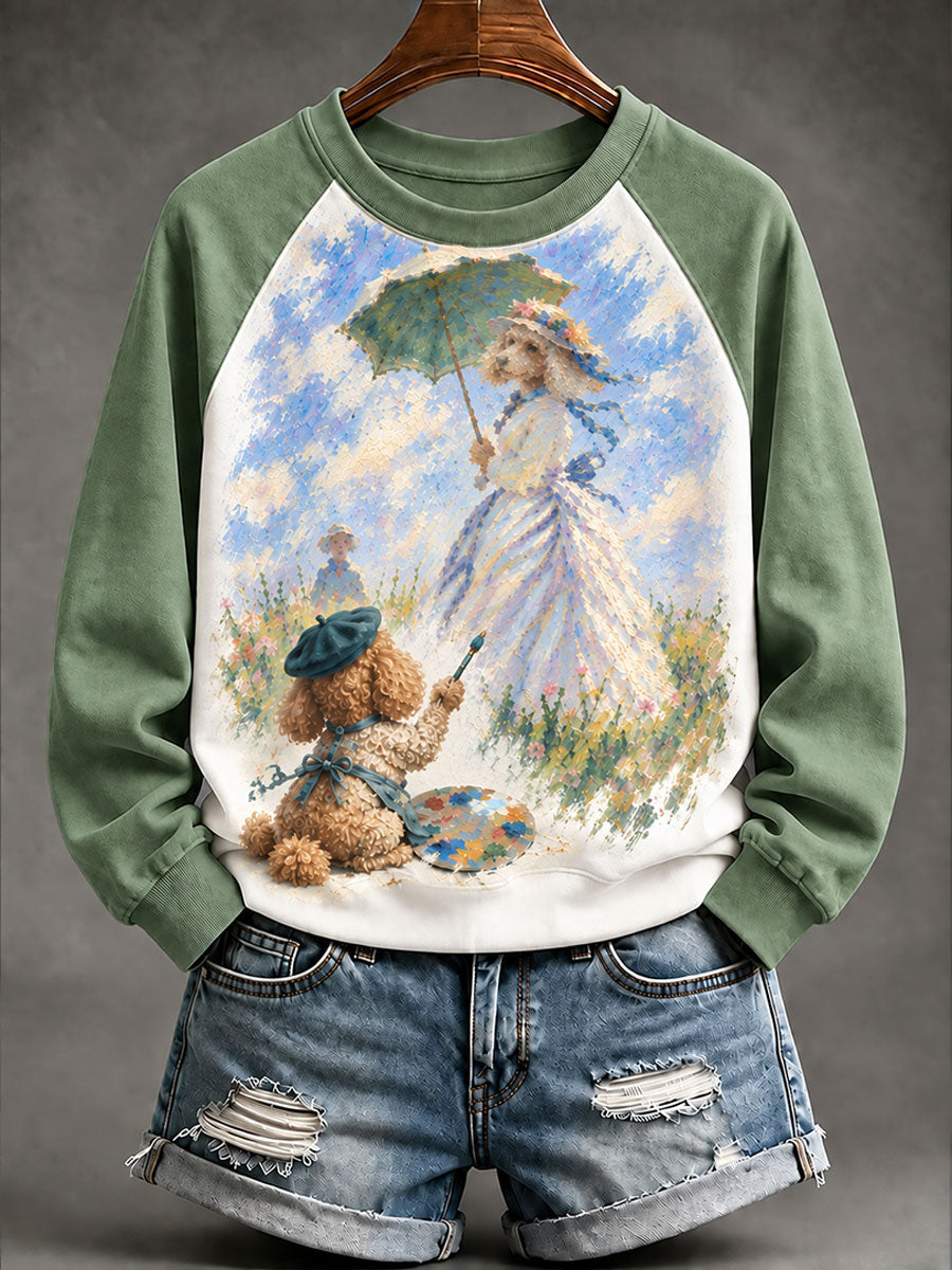 Women's "Dog Artist" Graphic Casual Sweatshirt