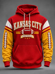 Men's Football Gameday Gift For Football Fans Oversized Drop-Shoulder Hoodie With Pockets