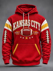 Men's Football Gameday Gift For Football Fans Oversized Drop-Shoulder Hoodie With Pockets