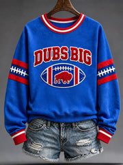 Women's Buffalo Football Fans Lovers Gameday Casual Regular Sweatshirt
