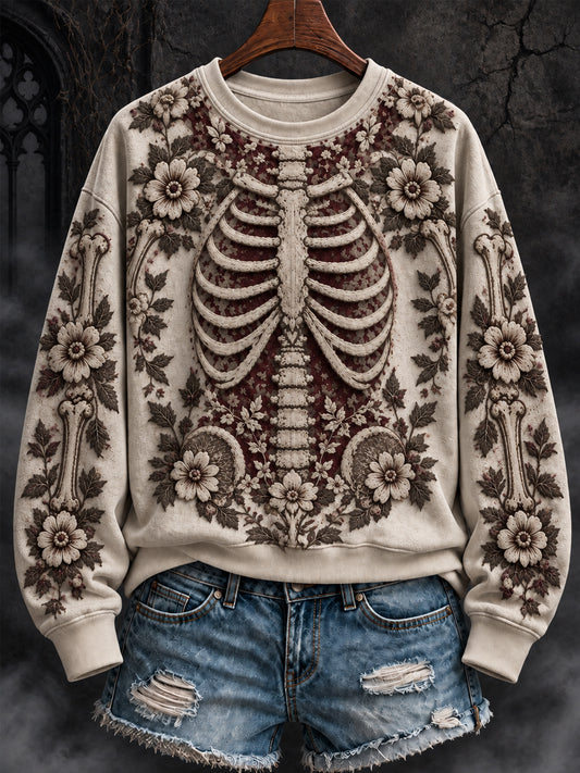 Women's Halloween Art Print Regular Sweatshirt