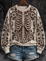 Women's Halloween Art Print Regular Sweatshirt
