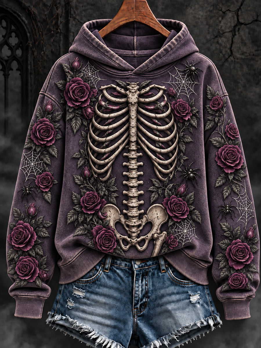 Women's Halloween Art Print Hoodie