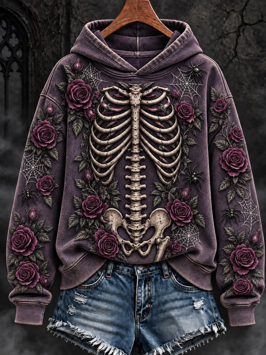 Women's Halloween Art Print Hoodie