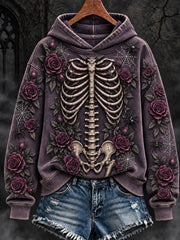 Women's Halloween Art Print Hoodie
