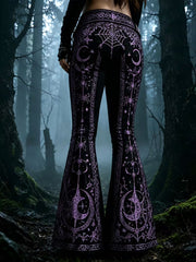 Women's Halloween Art Print Pants