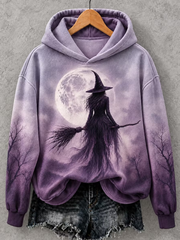Women's Halloween Witch Printed Regular Sweatshirt
