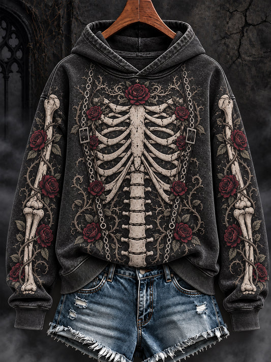 Women's Halloween Art Print Hoodie