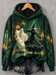 Women's Halloween Witch Printed Regular Sweatshirt