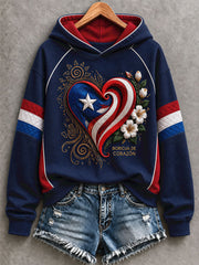 Women's Puerto Rico Boricua Art Printed Sweatshirt