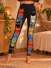 Women's Cute Cats Print Cat Lovers Leggings