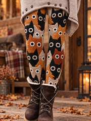 Women's Cute Cat Art Print Leggings