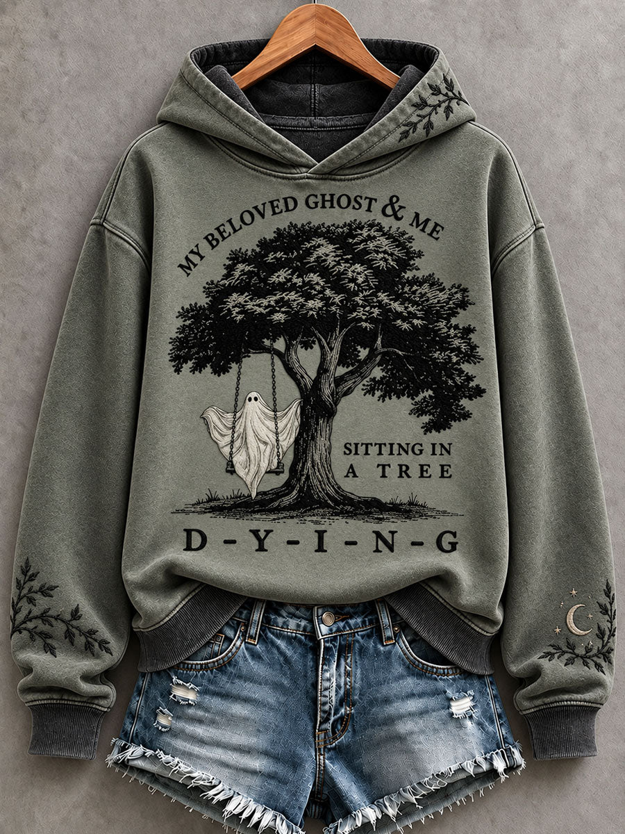 Women's Music Lover Halloween Art Prrinted Hoodie