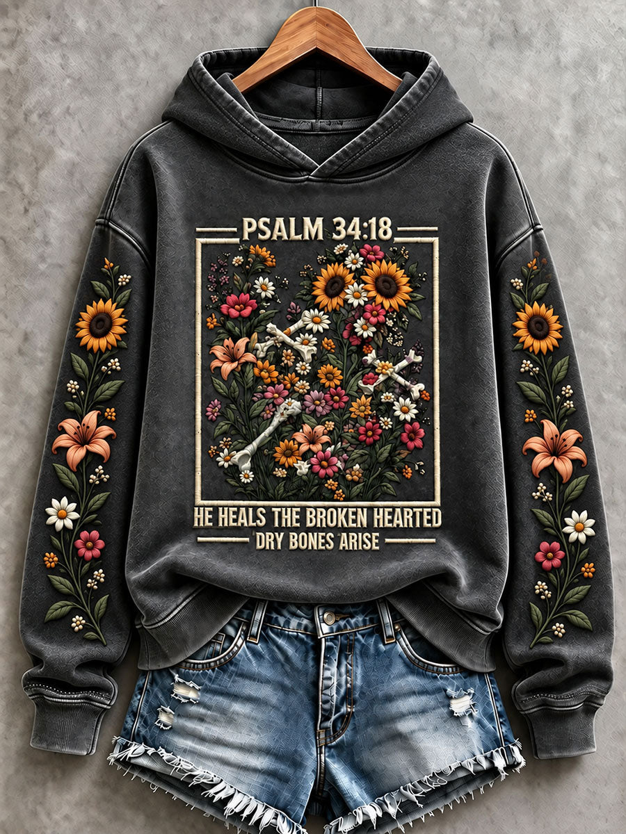 Women's  Halloween Gothic Style Dry Bones Come To Life Regular Sweatshirt