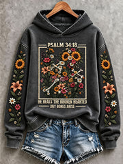 Women's  Halloween Gothic Style Dry Bones Come To Life Regular Sweatshirt