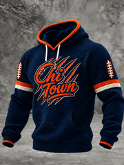 Men's Football Gameday Gift For Football Fans Checkered Cotton Hoodie