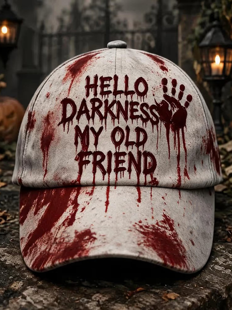 Unisex  Halloween Hello Darkness My Old Friend Hat