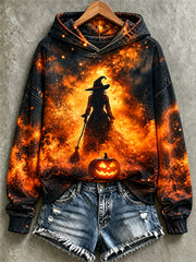 Women's Halloween Print Hoodie