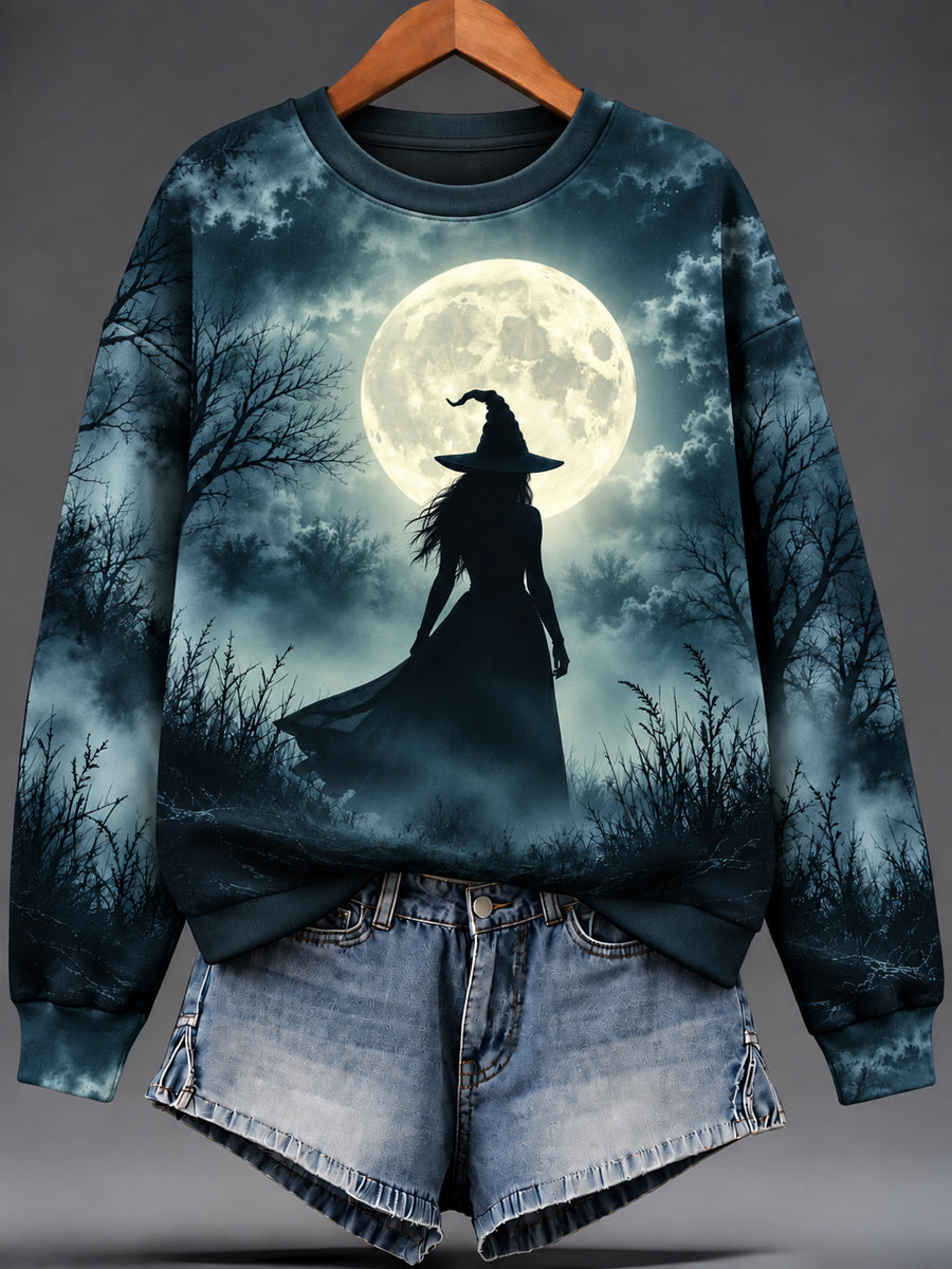 Women's Halloween Print Sweatshirt