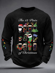 Men's Christmas Stout Waffle Long Sleeve T-Shirt