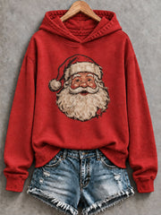 Women's Santa Claus Print Regular Sweatshirt